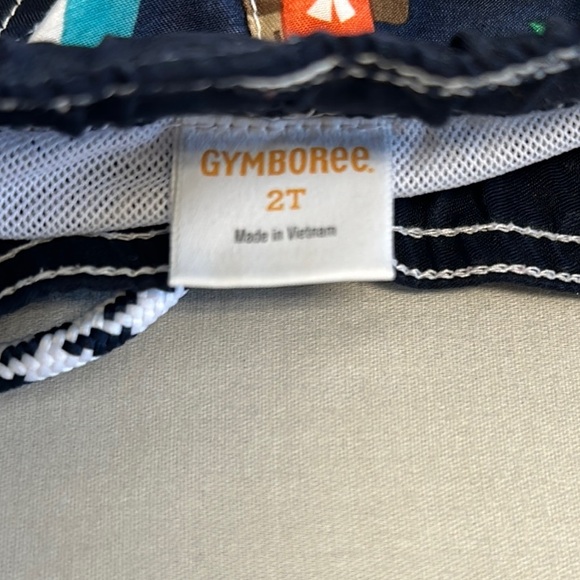 Gymboree - LIKE NEW - Blue and White Fun Patterned Shorts/Swim trunks - Picture 2 of 4